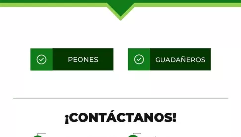 Se requiere contratación de Peones y Guadañeros